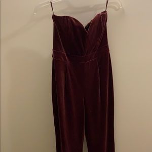 JUMPSUIT- velvet jumpsuit from express
